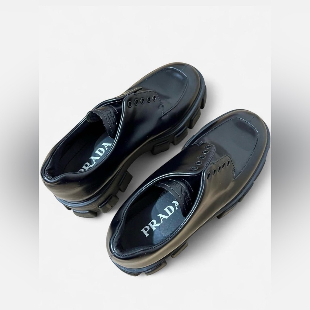 Prada Monolith Leather Shoes